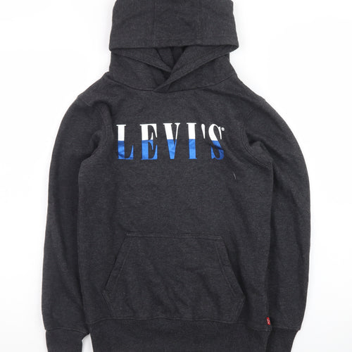 Levi's Boys Black Pullover Hoodie 12 Years Fleece Graphic Logo