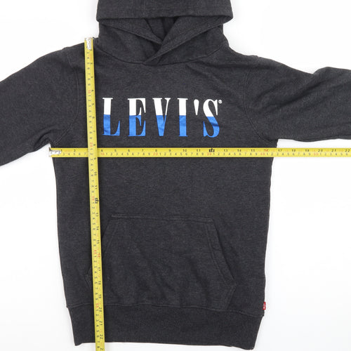 Levi's Boys Black Pullover Hoodie 12 Years Fleece Graphic Logo