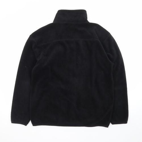 YOU Classic Men's Black Fleece Full Zip Mid-Length Jacket M