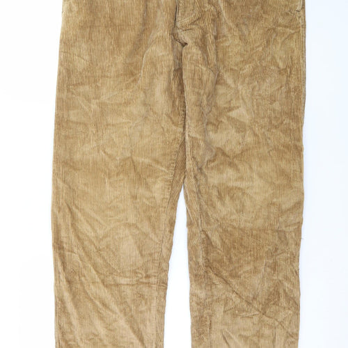 Woolrich Men's Beige Corduroy Pleated Trousers 34W 34L