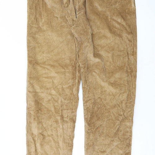 Woolrich Men's Beige Corduroy Pleated Trousers 34W 34L