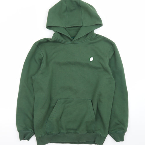 Samurai Mens Green Pullover Hoodie M Fleece Regular Fit
