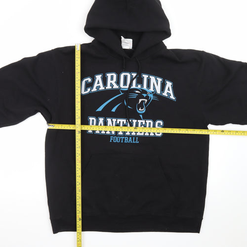 NFL Team Apparel Men's Black Carolina Panthers Pullover Hoodie L