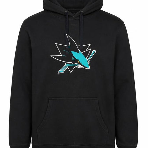 Fanatics Mens Black Sports Graphic Pullover Hoodie Size L