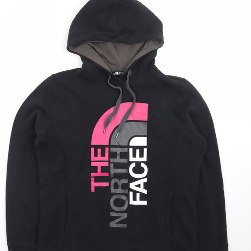 The North Face Womens Black Pullover Hoodie L Logo Hooded Sweatshirt
