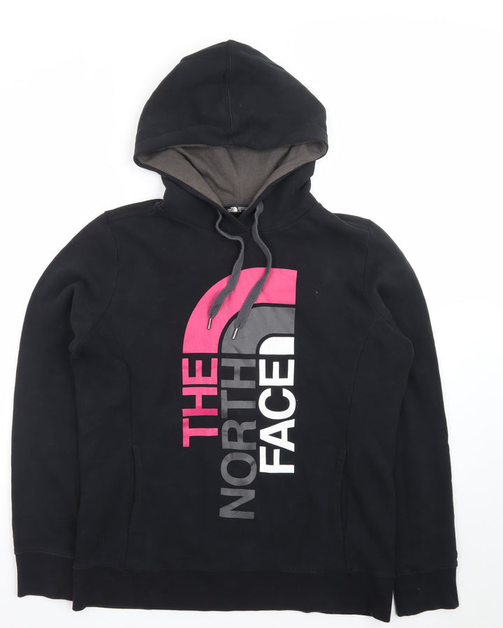The North Face Womens Black Pullover Hoodie L Logo Hooded Sweatshirt