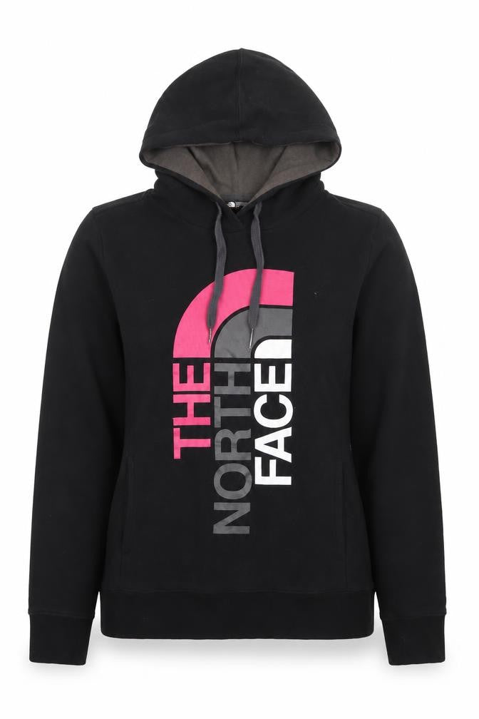 The North Face Womens Black Pullover Hoodie L Logo Hooded Sweatshirt
