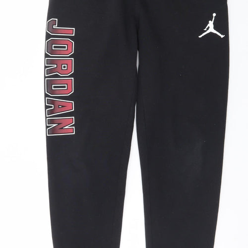 Jordan Boys Black Medium 10-12 Years Jogger Sweatpants with Logo