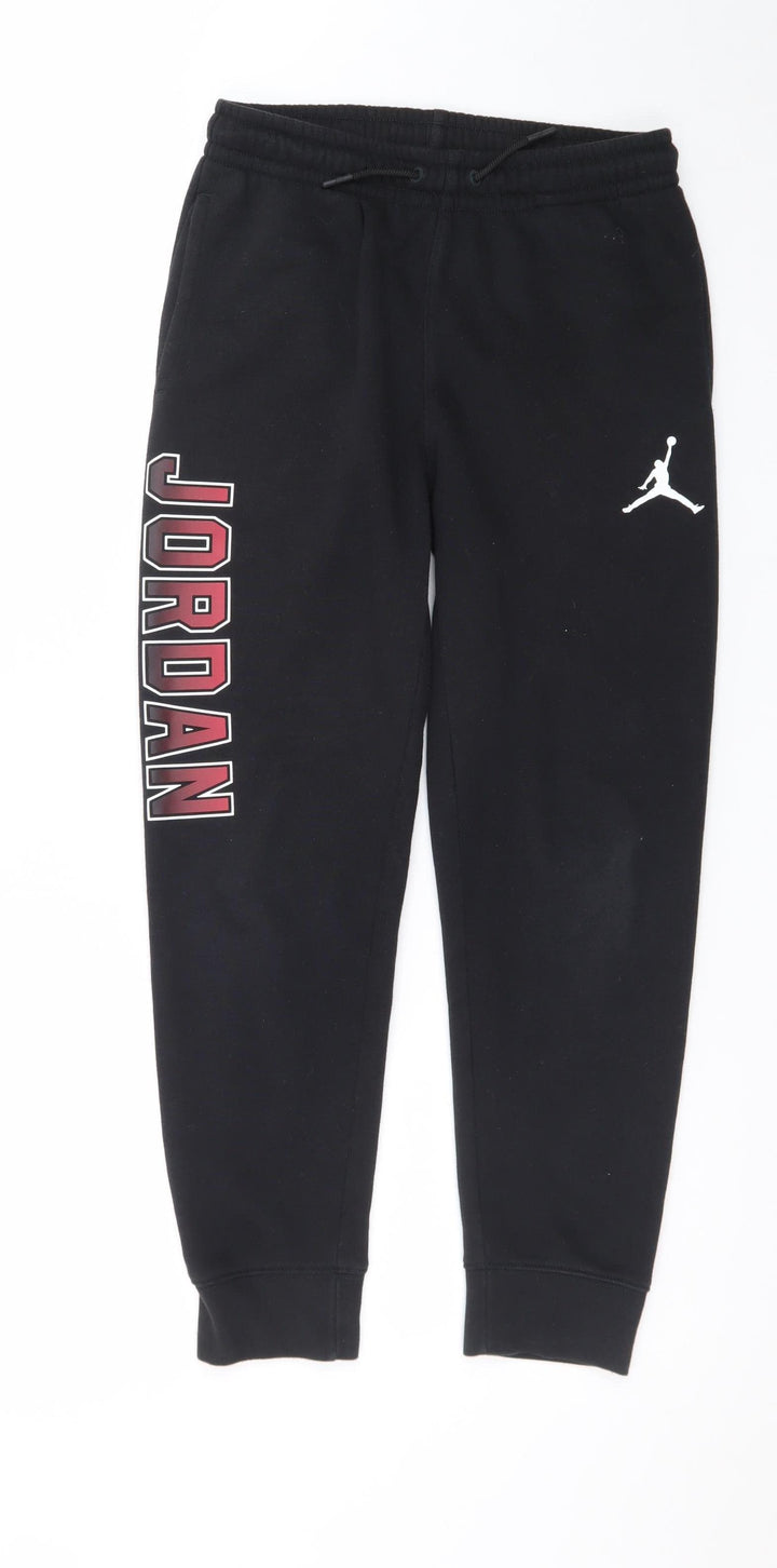 Jordan Boys Black Medium 10-12 Years Jogger Sweatpants with Logo