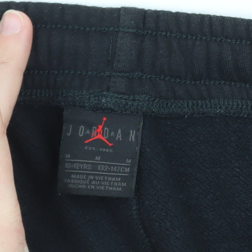 Jordan Boys Black Medium 10-12 Years Jogger Sweatpants with Logo