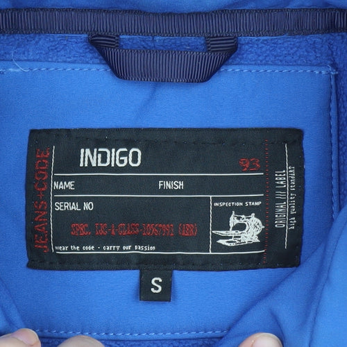 INDIGO JEANS CODE Men's Blue Softshell Hooded Jacket Size S