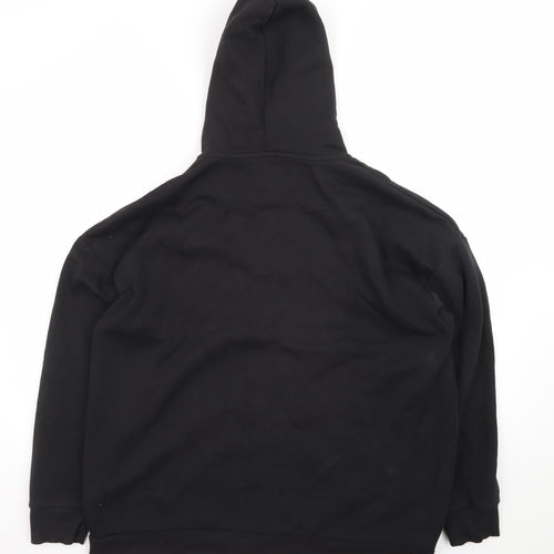 boohoo Men's Black Full Zip Hoodie Size M Regular Fit