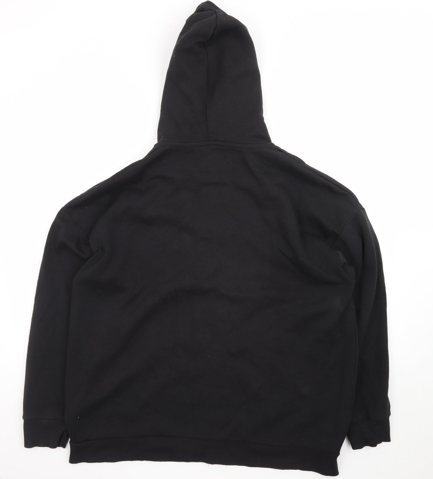 boohoo Men's Black Full Zip Hoodie Size M Regular Fit
