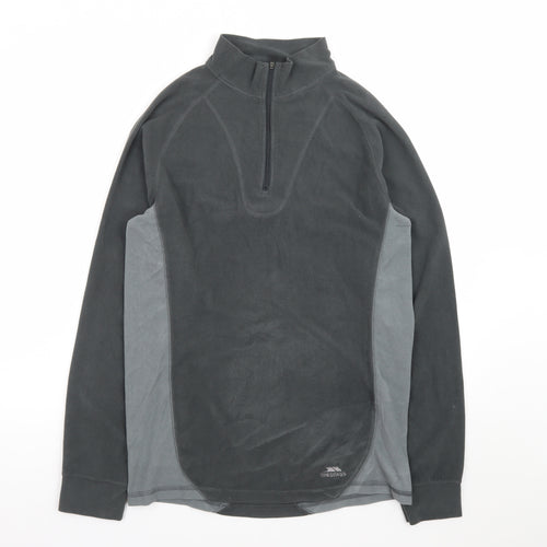 Trespass Men’s Grey XL 1/2 Zip Fleece Pullover Sweatshirt