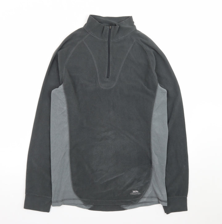 Trespass Men’s Grey XL 1/2 Zip Fleece Pullover Sweatshirt