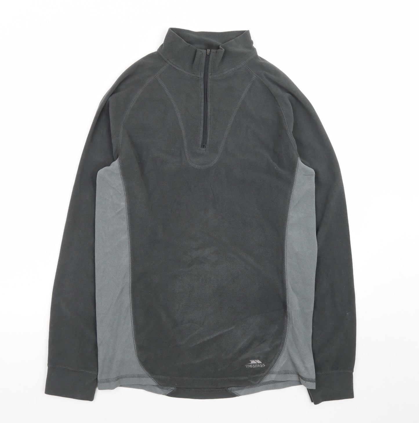 Trespass Men’s Grey XL 1/2 Zip Fleece Pullover Sweatshirt