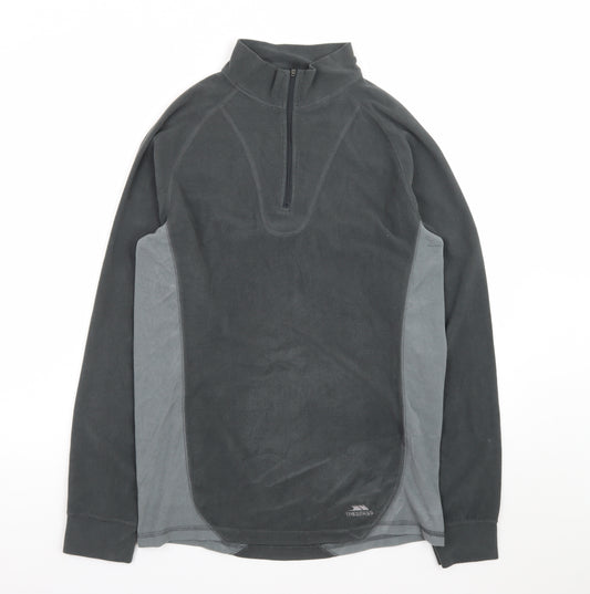 Trespass Men’s Grey XL 1/2 Zip Fleece Pullover Sweatshirt