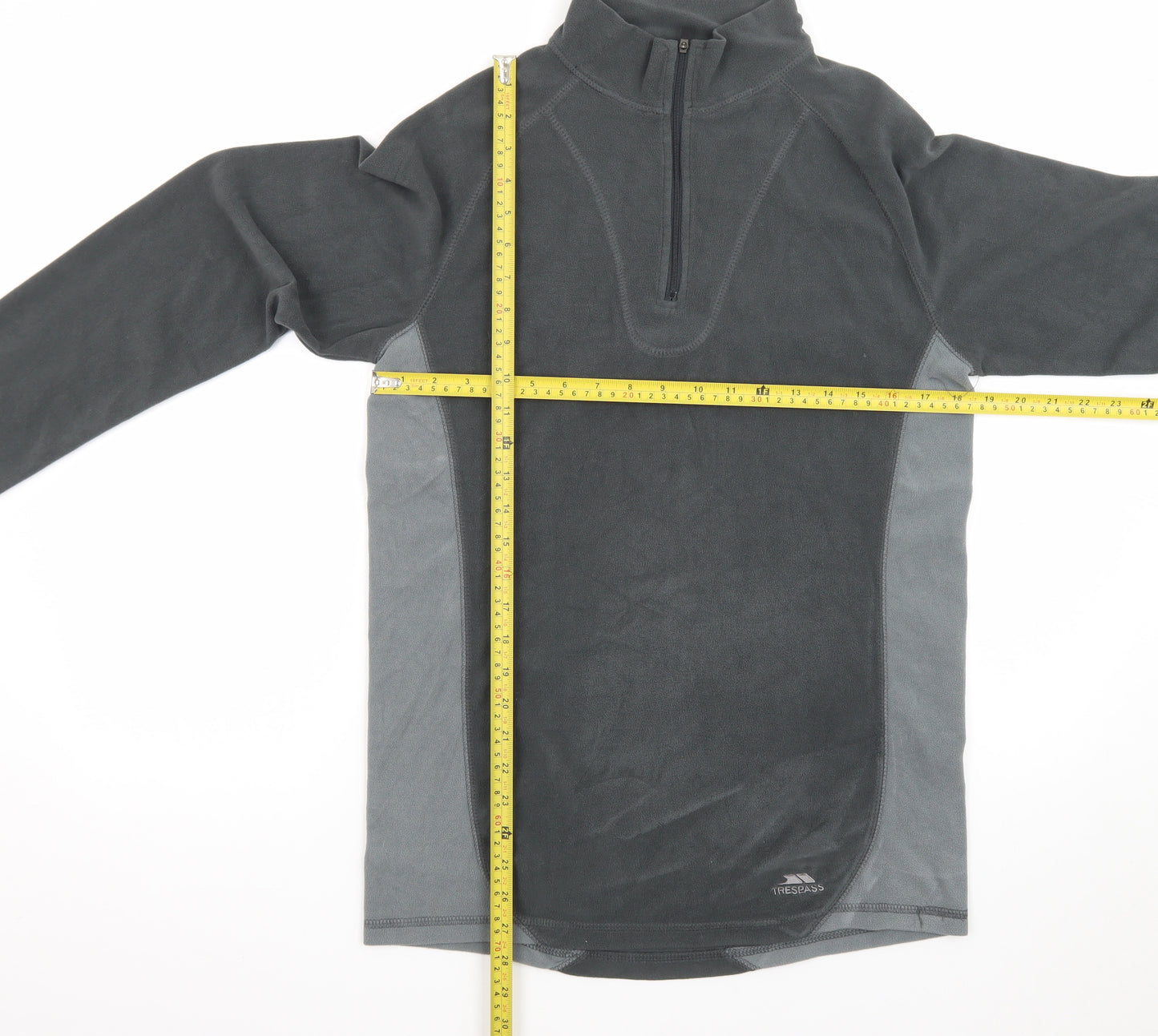 Trespass Men’s Grey XL 1/2 Zip Fleece Pullover Sweatshirt
