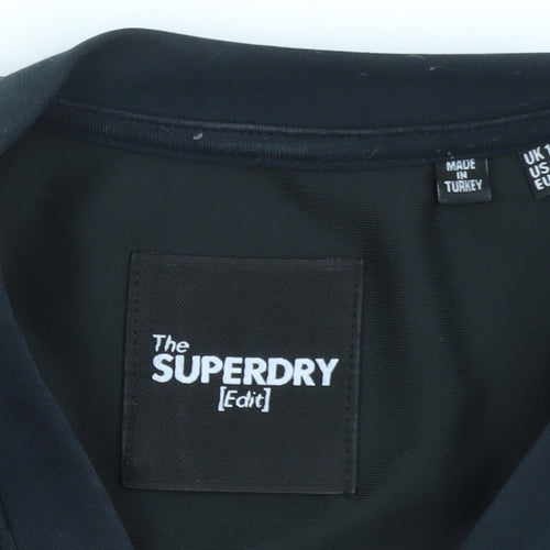 Superdry Men's Black Cotton Blend Pullover Sweatshirt Size L