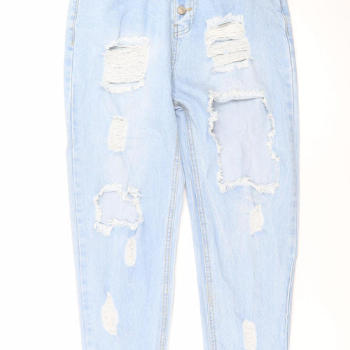 I Saw It First Women's Blue Distressed Mom Jeans Size 16