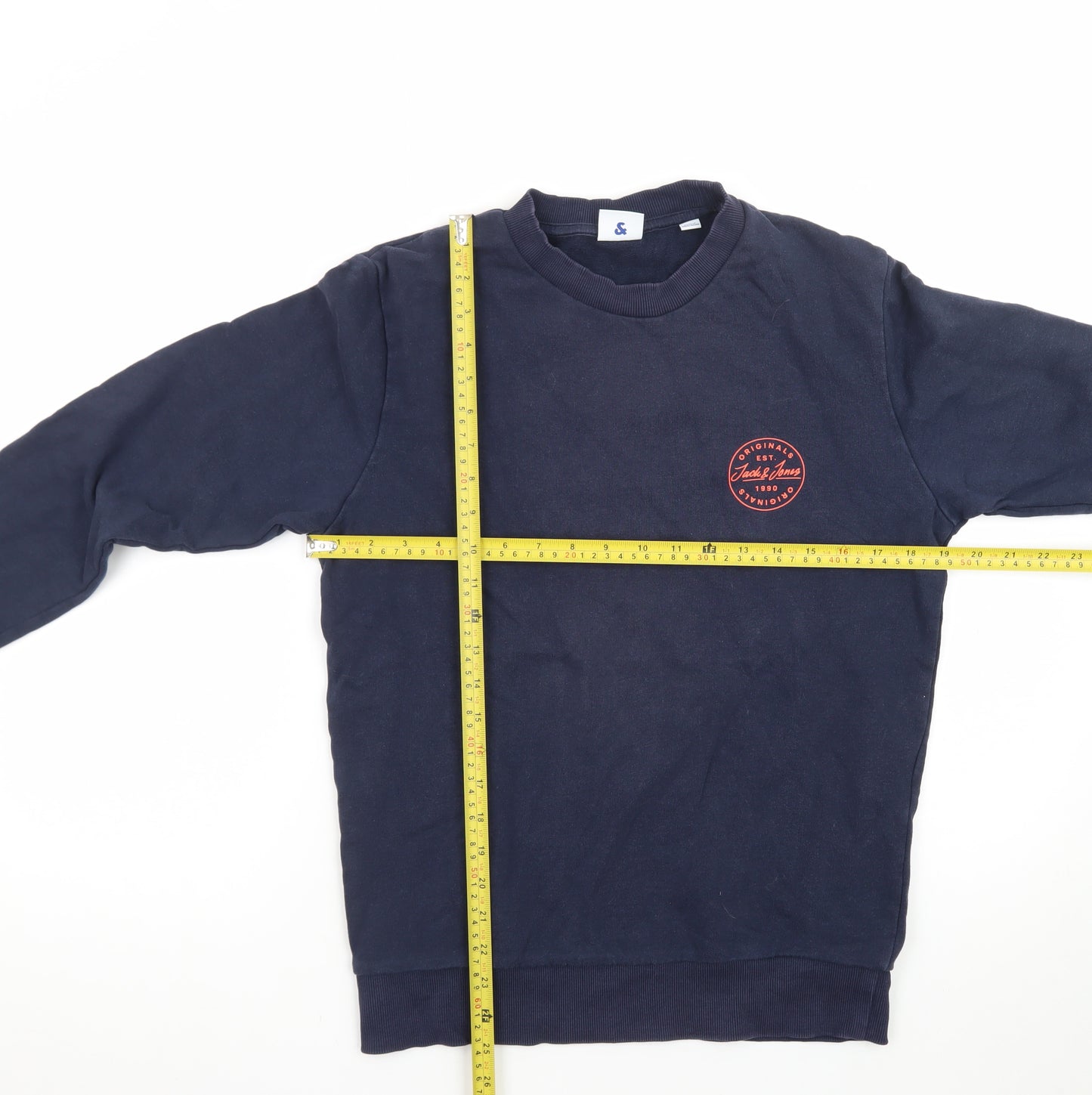 Jack & Jones Men's Blue Crew Neck Pullover Sweatshirt Size S