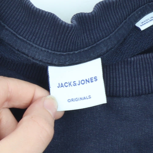 Jack & Jones Men's Blue Crew Neck Pullover Sweatshirt Size S