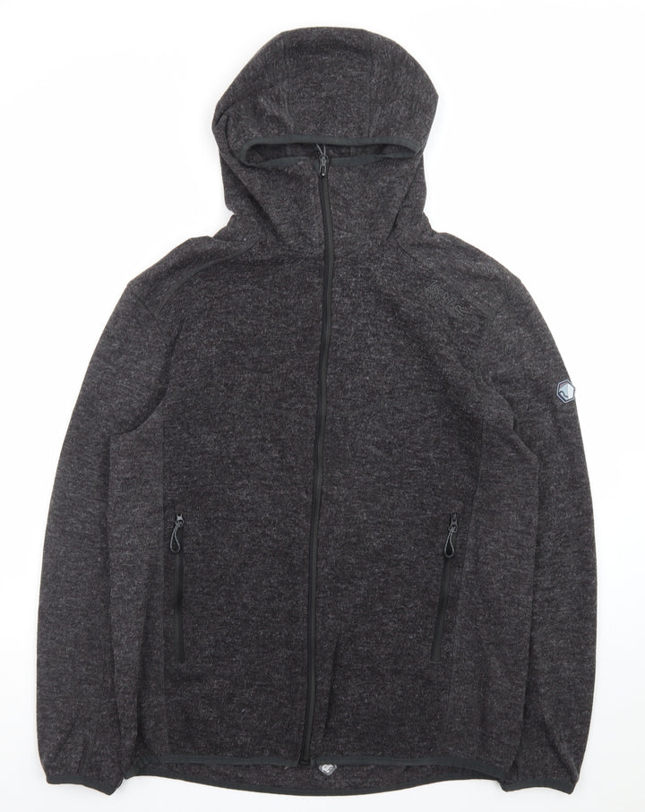 Regatta Men's Grey Full Zip Hooded Outdoor Fleece Jacket L