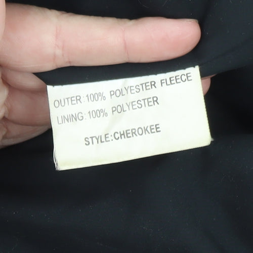 Outdoor Scene Mens Green Fleece Full Zip Jacket Size M