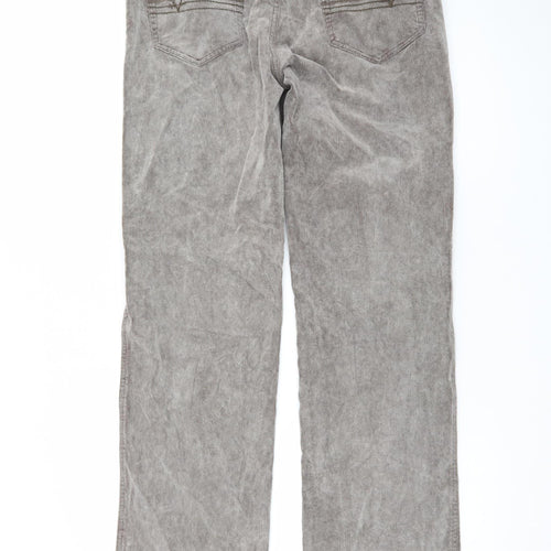 Point Zero Men's Grey Chino Trousers Size 34 Regular Fit