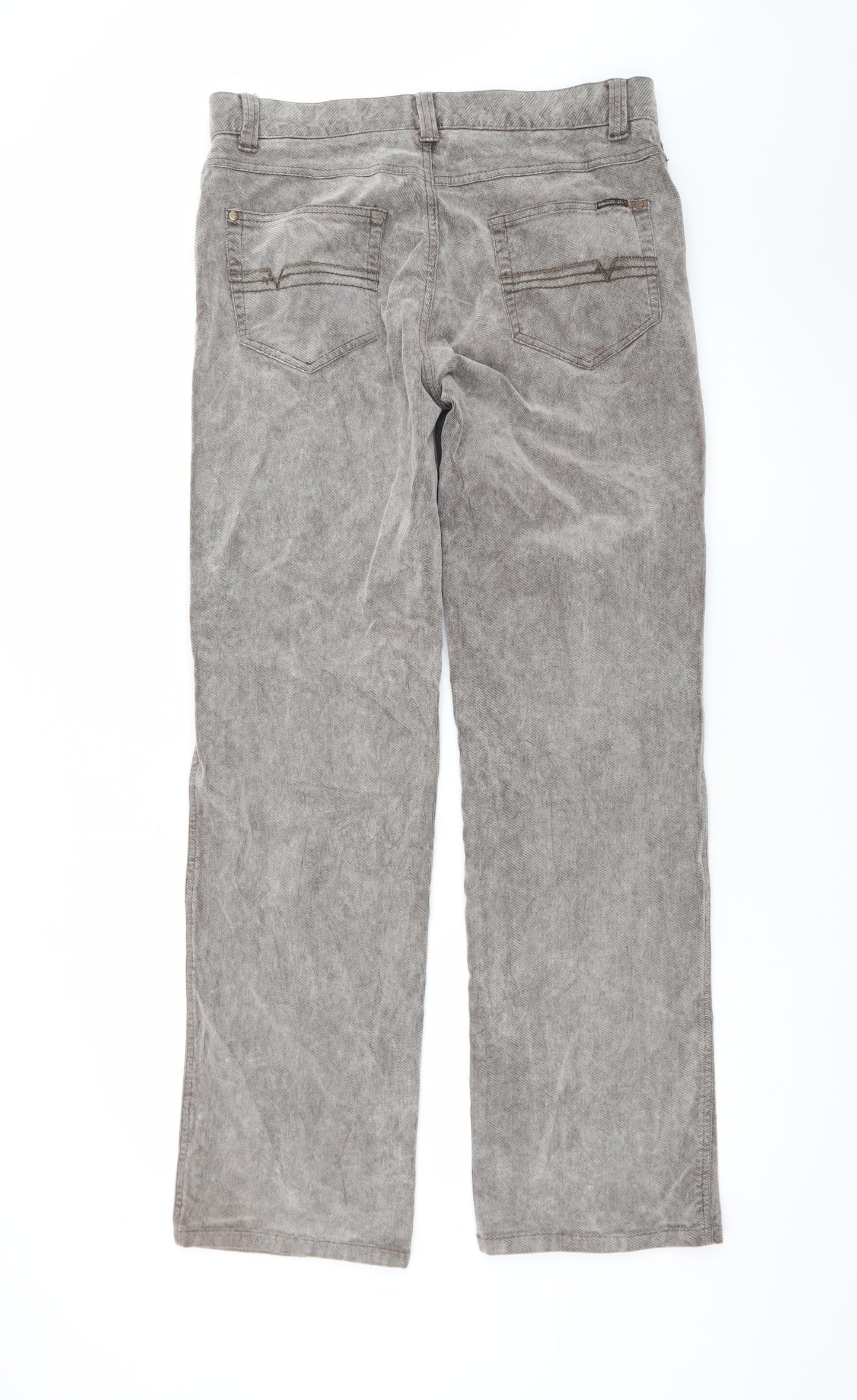 Point Zero Men's Grey Chino Trousers Size 34 Regular Fit