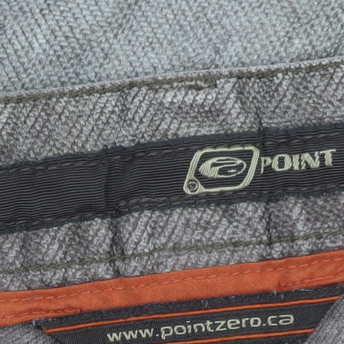 Point Zero Men's Grey Chino Trousers Size 34 Regular Fit