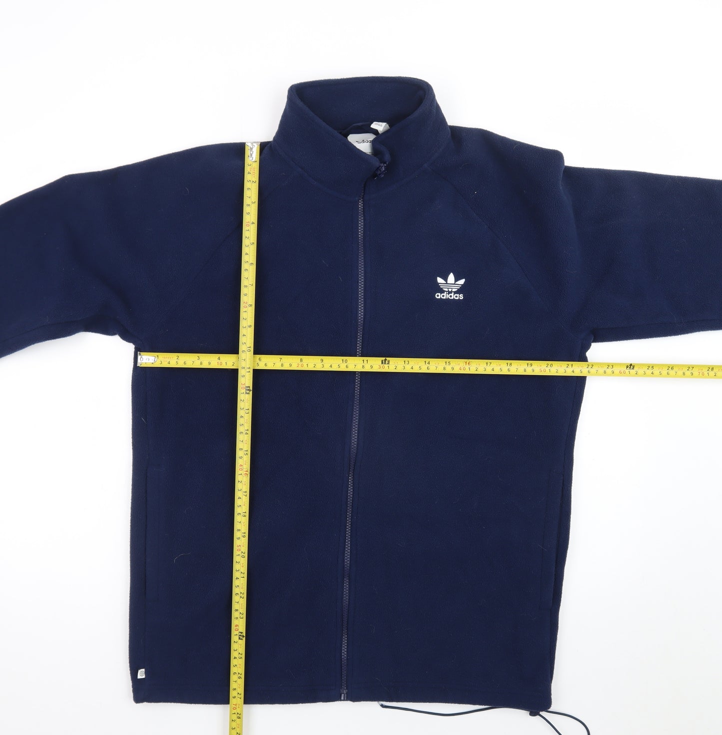 Adidas Men Blue Fleece Full Zip Basic Jacket M Sports Casual