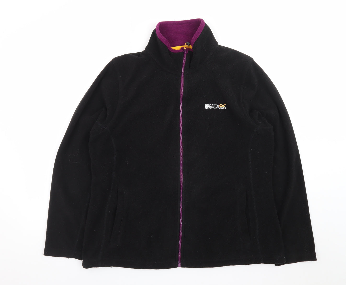 Regatta Women's Black Fleece Jacket Size 16 Full Zip Outdoor