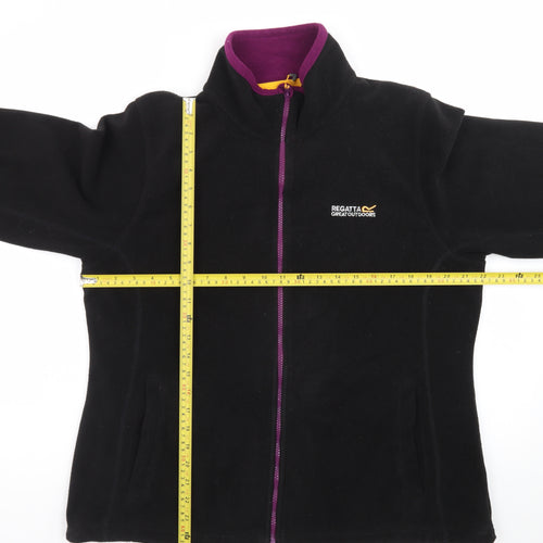 Regatta Women's Black Fleece Jacket Size 16 Full Zip Outdoor