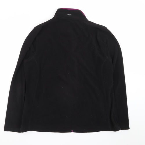 Regatta Women's Black Fleece Jacket Size 16 Full Zip Outdoor