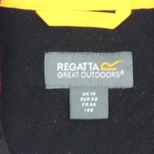 Regatta Women's Black Fleece Jacket Size 16 Full Zip Outdoor