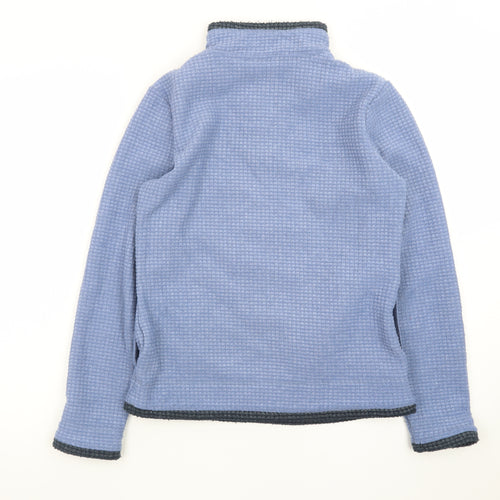 Weird Fish Women Blue Size 8 1/4 Zip Fleece Sweatshirt