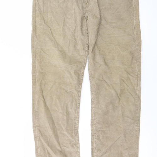 Levi's 505 Men's Beige Corduroy Straight Leg Trousers W32 L34