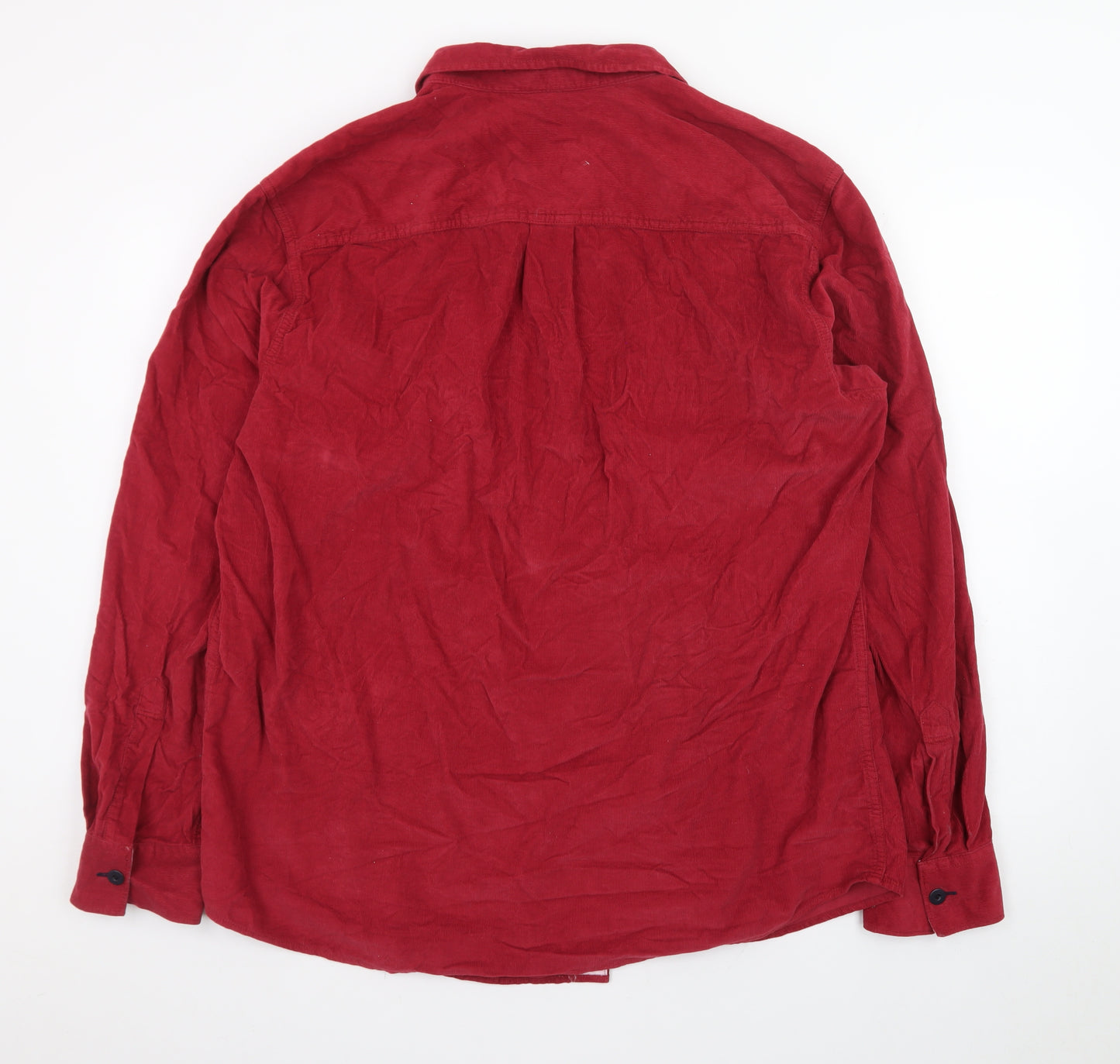 Tommy Bahama Men's Red Cotton Corduroy Long Sleeve Button-Up Shirt XL