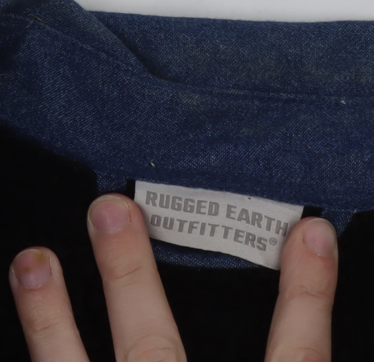 Rugged Earth Outfitters Men's Blue Cotton Flannel XL Jacket