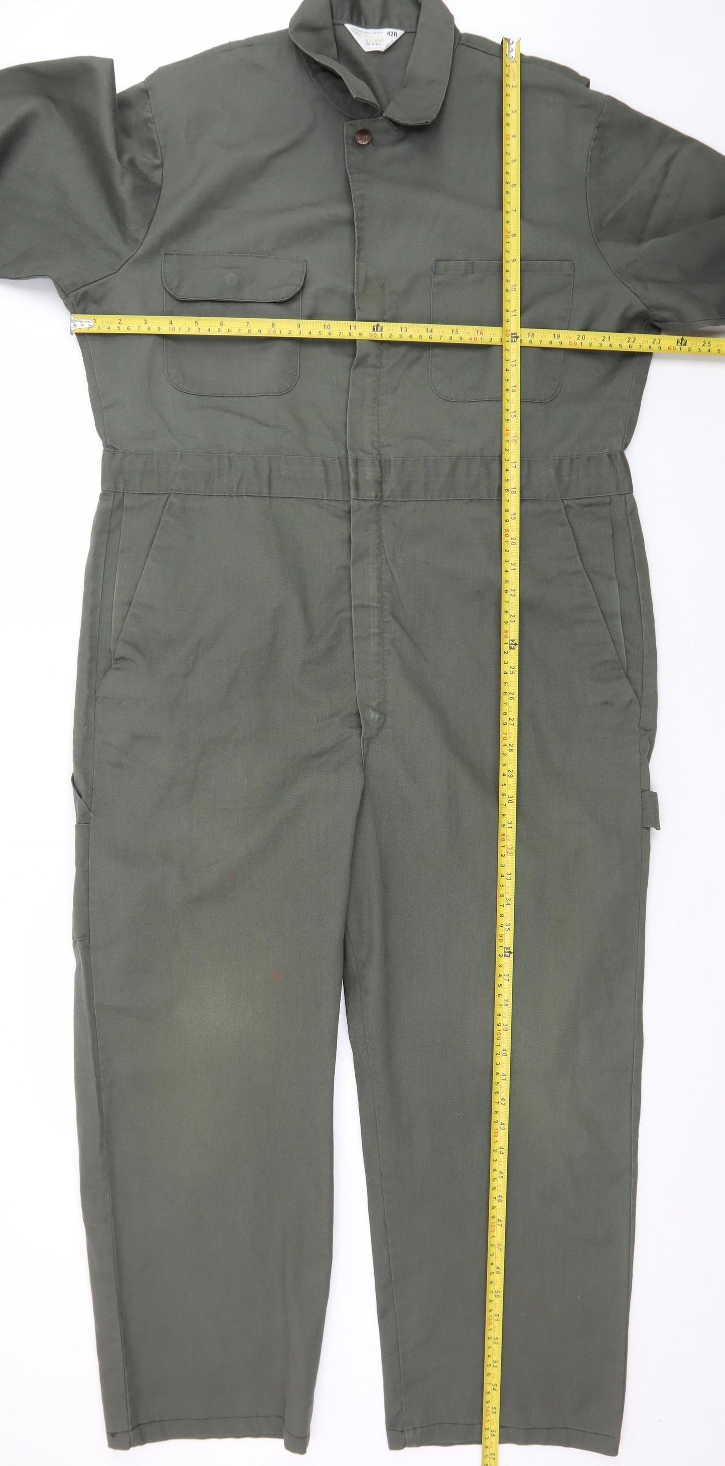 JCPenney Big Mac Men's Green 42R Workwear Cargo Coverall