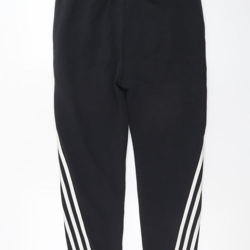 Adidas Boys Black Jogger Trousers 13-14 Years Elastic Waist Sportswear