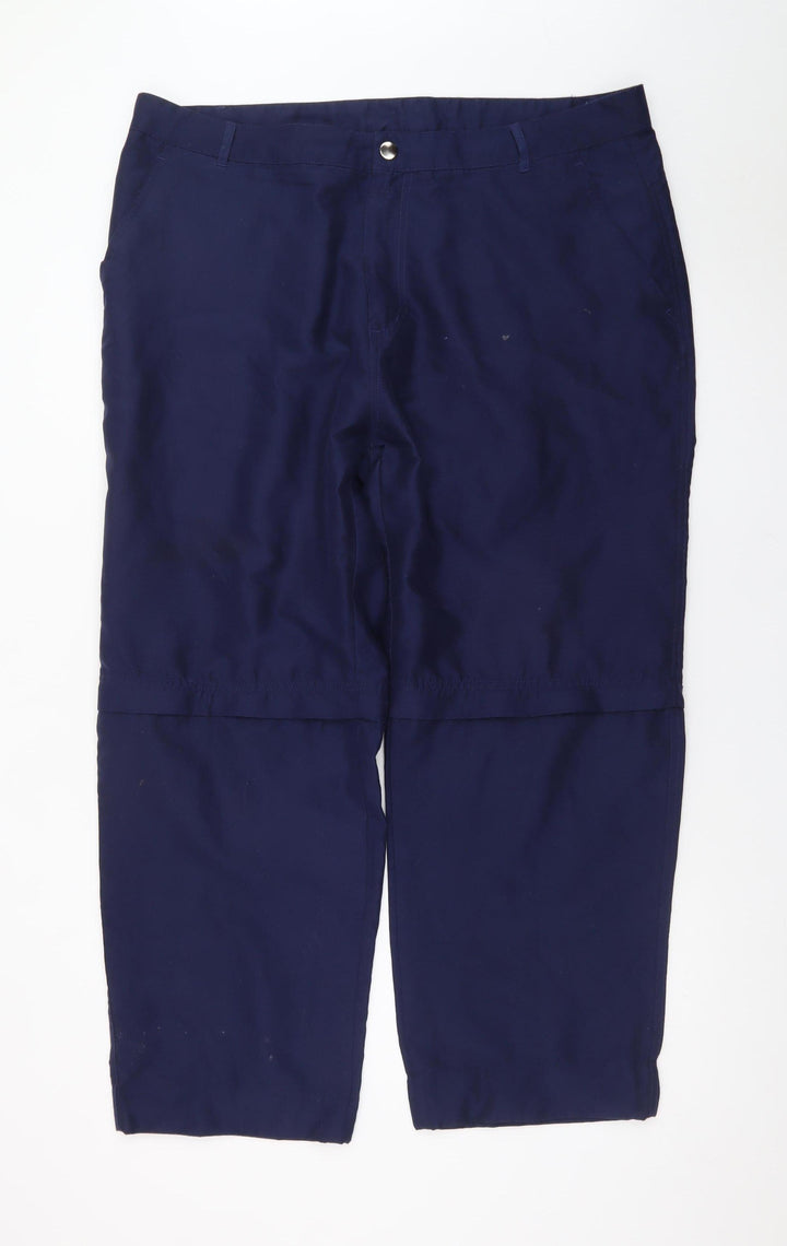 Crane Men’s Blue XL Convertible Cargo Trousers Outdoor Lightweight