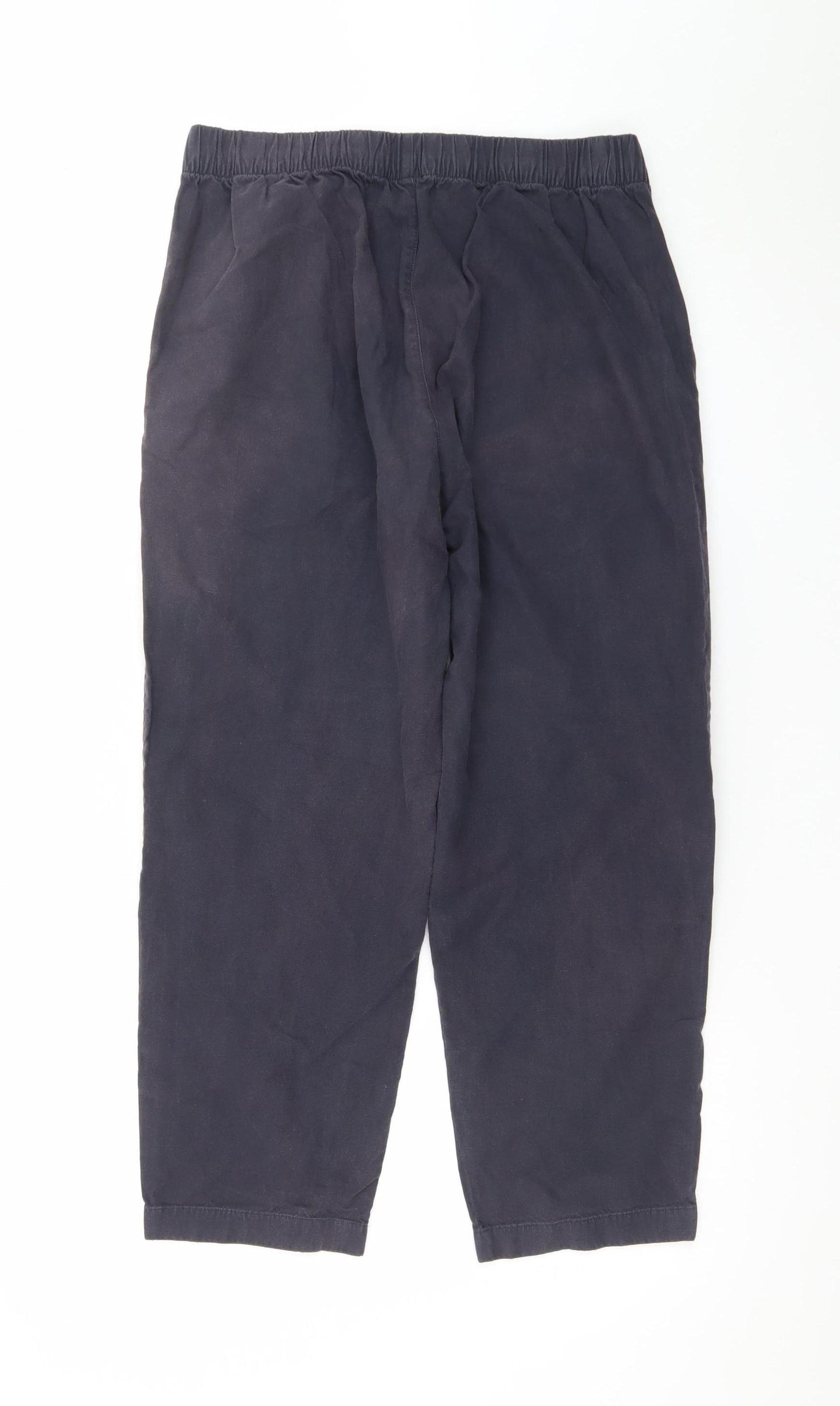 Uniqlo Men’s Black Cotton Chino Trousers L Elastic Waist Casual