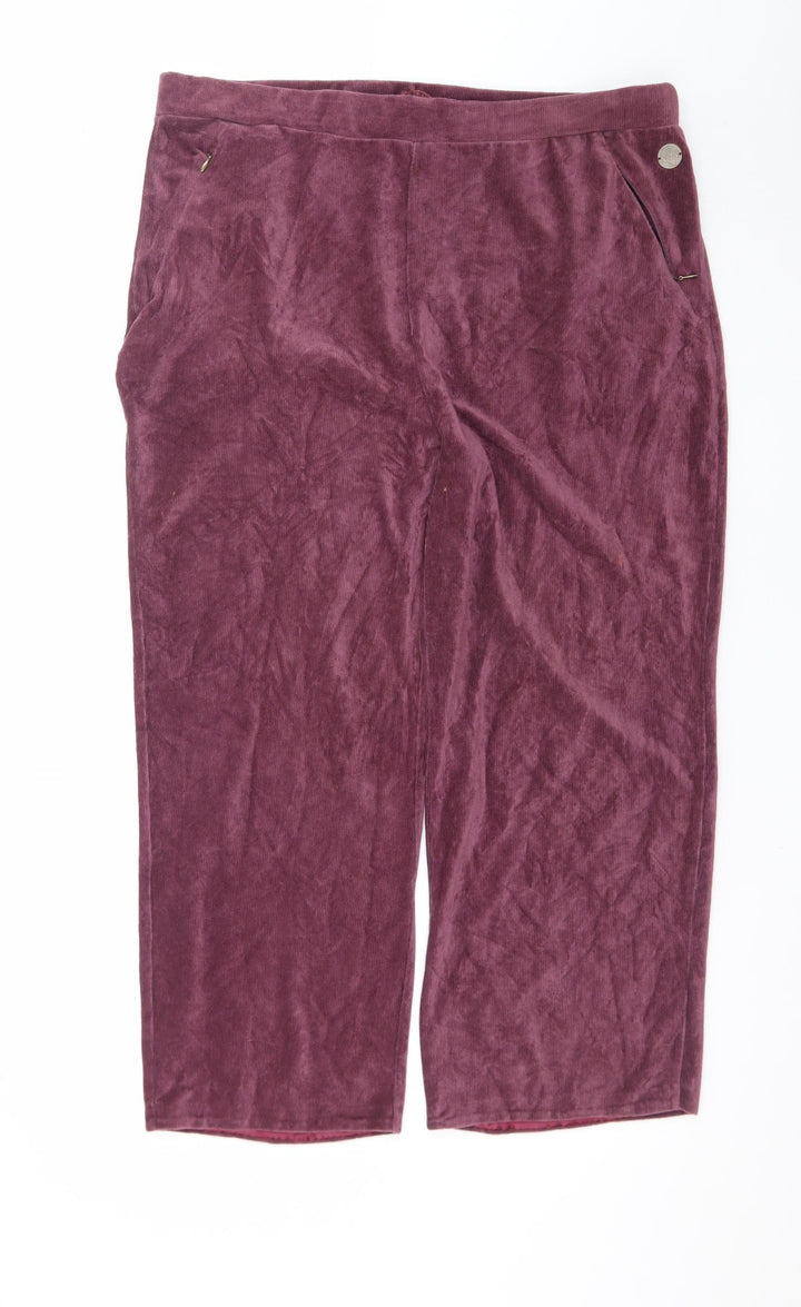 Dash Women’s Purple Velour Lounge Pants Size 20 Comfortable Trousers