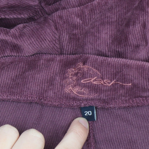 Dash Women’s Purple Velour Lounge Pants Size 20 Comfortable Trousers