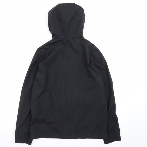 Adidas Boys Black Waterproof Hooded Rain Jacket 11-12 Years