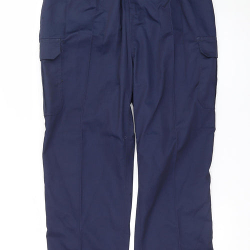 Blue Castle Men's Blue 2XL Cargo Work Trousers Polyester Cotton
