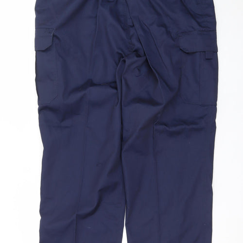 Blue Castle Men's Blue 2XL Cargo Work Trousers Polyester Cotton