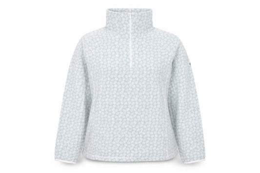 Front view of Columbia Women’s Grey 1/4 Zip Fleece Pullover Sweatshirt L